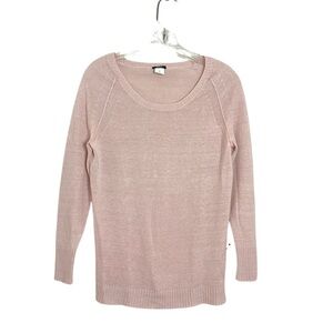 J. Crew Beige Linen Preppy Coastal Sheer‎ Scoop Neck Classic Sweater Size XS